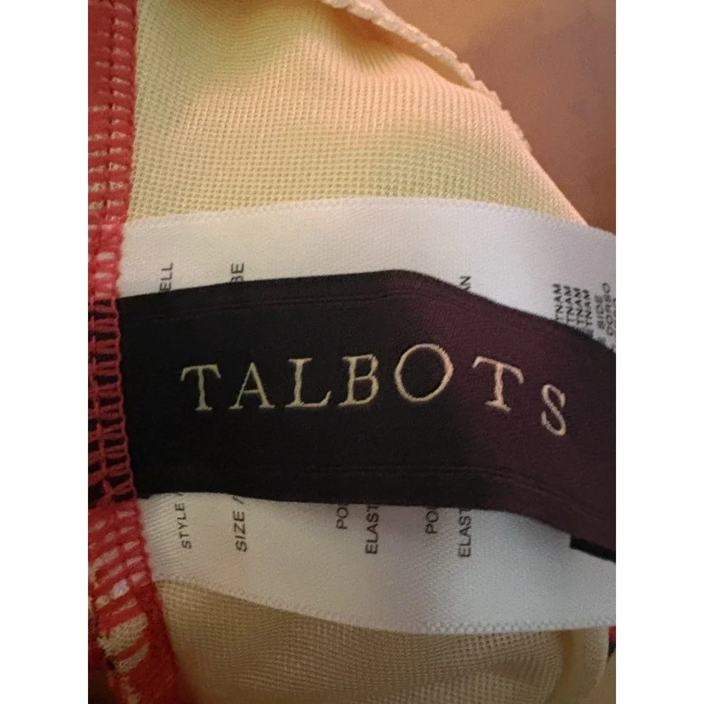 Talbots Miraclesuit One Piece Swimsuit Womens 8 Red Navy Stripe Swimwear NWT